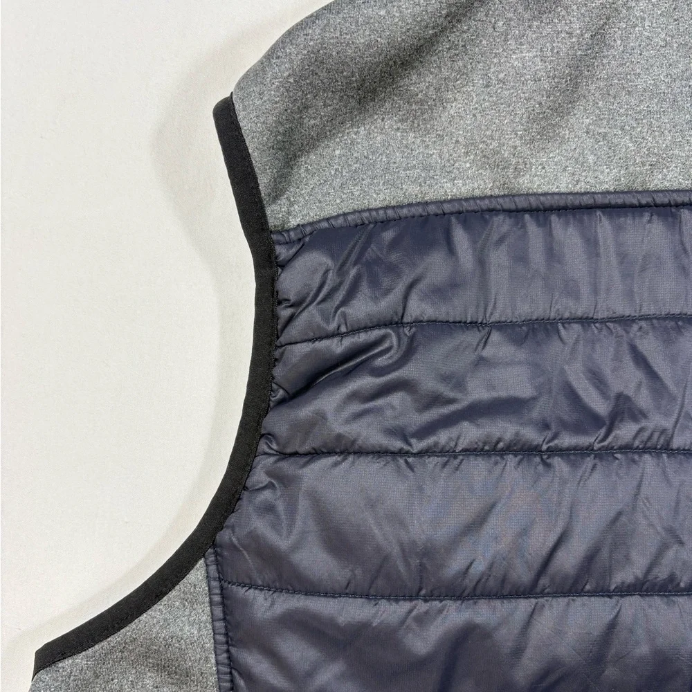 HAKRO Hybrid Gilet Contrast Navy Gray Outdoor Zip Front Vest - Picture 7 of 16